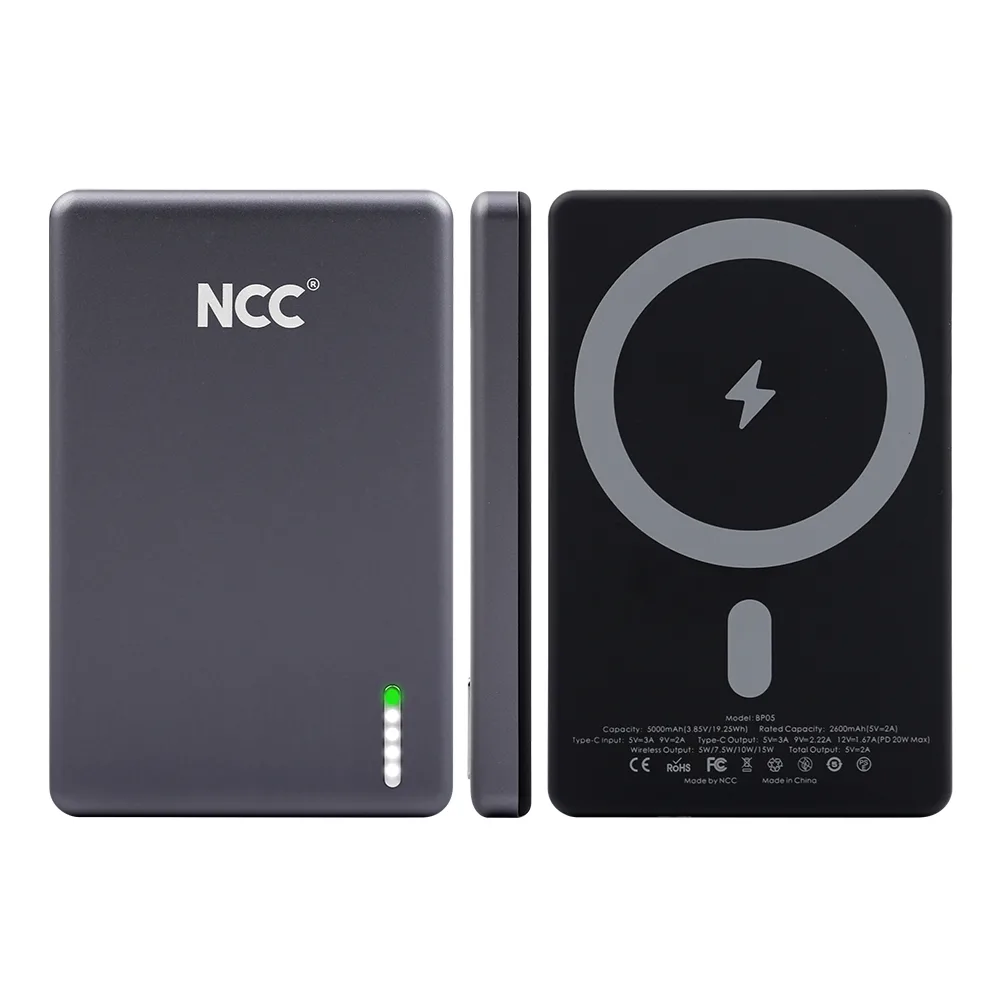 NCC BP05 Ultra Slim Magnetic Fast Charging Alloy Unibody Power Bank