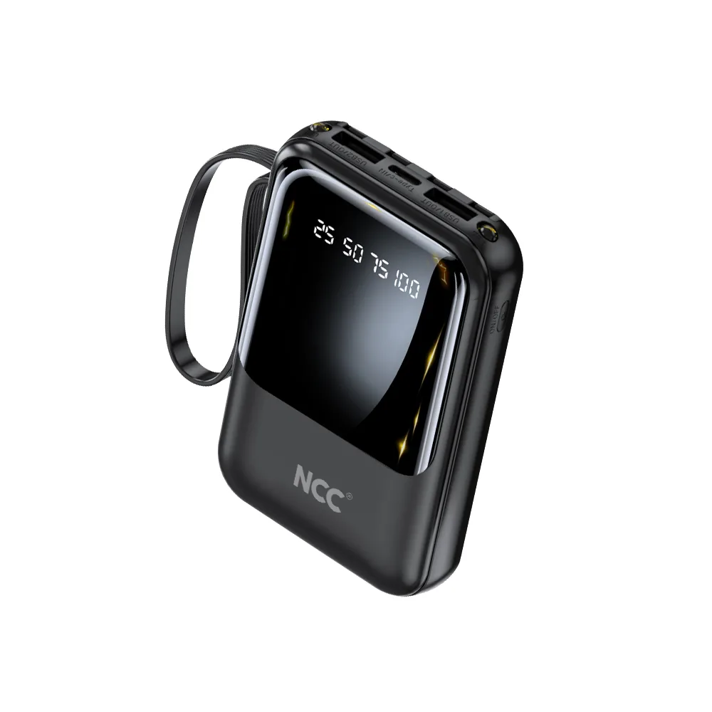 NCC BP13 10000mah 10W Power Bank with Built-in Charging Cable - Image 2