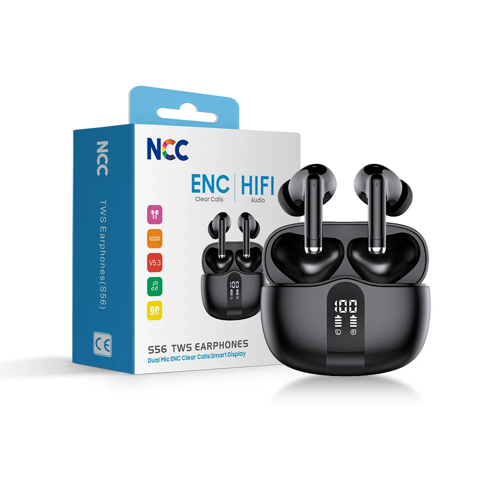 NCC S56 TWS Wireless Earphones (Black) - Image 2