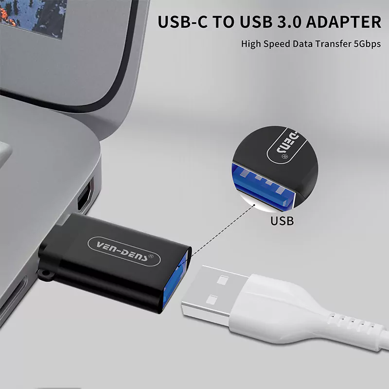 Ven-Dens USB 2.0 male to Type-C female connecter - Image 2