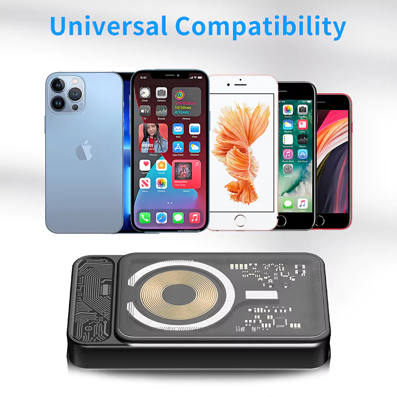 Wholesale Price High Capacity Black 10000mAh Wireless Magnetic Power Bank - Image 3