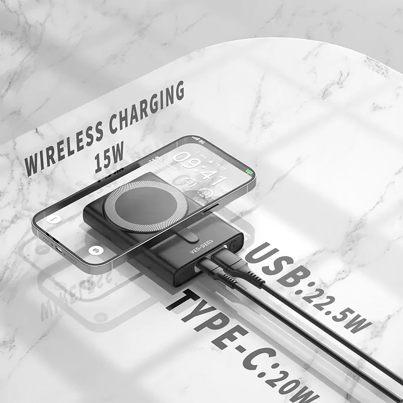 High Quality Fast Charging 15W Wireless Magnetic 10000mAh Power Bank - Image 7