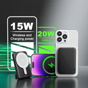 15W 5000mAh 3A high-speed charge wireless built-in smart chip power bank - Image 5
