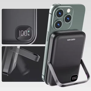 High Quality 10000mAh Type-C Port Digtal Display PD15W Wireless fast charging Power Bank - Image 7